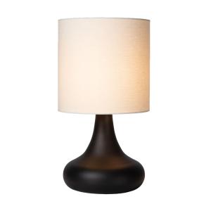 Lampe de table avec pieds en métal noirs et abat-jour en li…