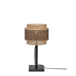 Lampe de table bambou abat-jour bambou naturel/noir, h. 40cm