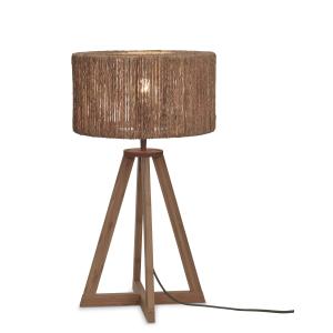 Lampe de table bambou abat-jour jute naturel, h. 51cm