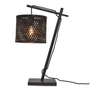 Lampe de table bambou noir, h. 46cm