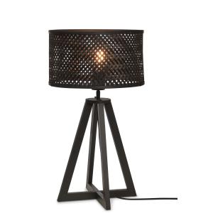 Lampe de table bambou noir, h. 53cm