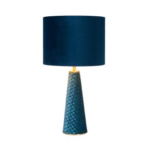 Lampe de table bleue avec base en coton doux et abat-jour c…