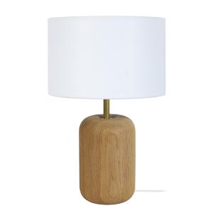 Lampe de table  bois naturel abat-jour bois blanc