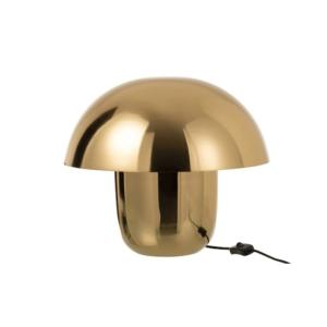 Lampe de table champignon 40 cm en métal doré