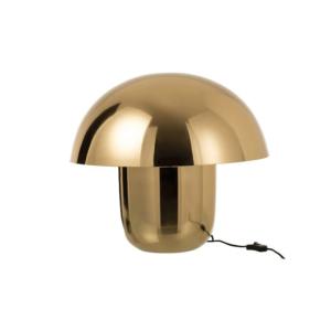 Lampe de table champignon 50 cm en métal doré
