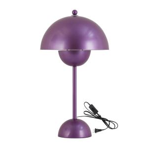 Lampe de table champignon nordique métal violet, E27, H45 c…