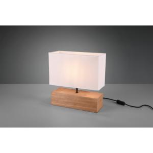 Lampe de table culot E27 bois abat-jour tissu - Trio - Wood…