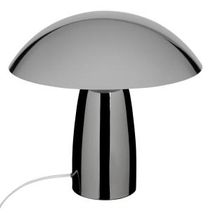 Lampe de table design champignon métal argent 36 x 36