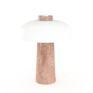 Lampe de table design nordique marbre blanc Ø26cm H33cm