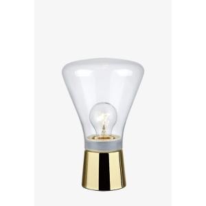 Lampe de table design scandinave 1xE27 verre et métal doré