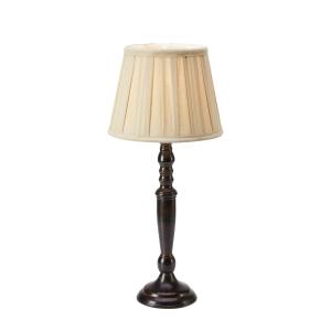 Lampe de table E27 beige et marron