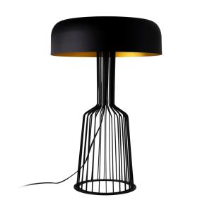 Lampe de table élégante en métal noir et doré