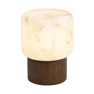 Lampe de table en albâtre blanc doux, Ø 19 cm, hauteur 25 c…