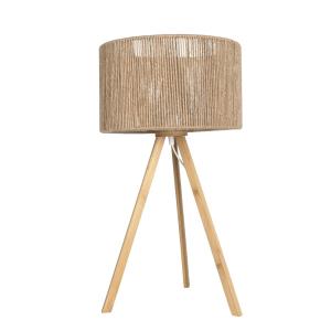 Lampe de table en bambou avec abat-jour en fibre naturelle…
