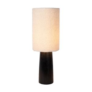 Lampe de table en bois noir/bouclé