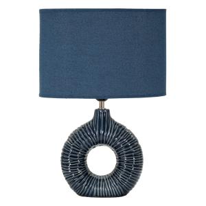 Lampe de table en céramique bleue 28,5x15x43 cm