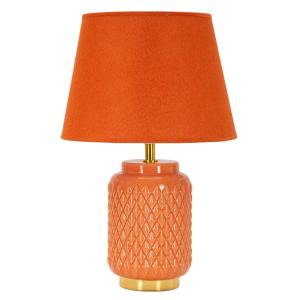 Lampe de table en céramique orange Ø 28x44 cm