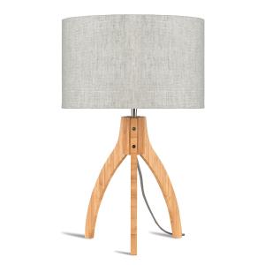 Lampe de table en linen gris