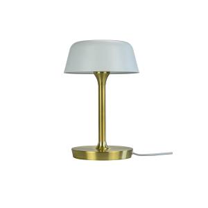 Lampe de Table en métal blanc mat et laiton