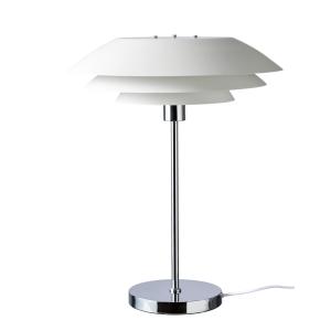 Lampe de table en métal blanc mat, h 55 cm d 45 cm DL45
