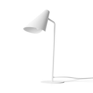 Lampe de table en métal blanc sablé