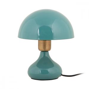 Lampe de table en métal bleu H23cm