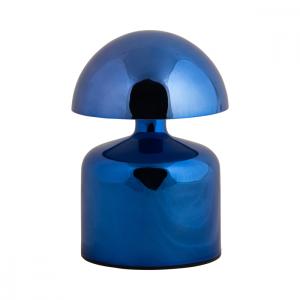 Lampe de table en métal bleu irisé h15cm