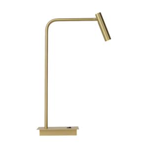 Lampe de table en métal doré avec LED intégrée