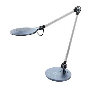 Lampe de table en métal gris mat, h 50 cm d 17 cm Office