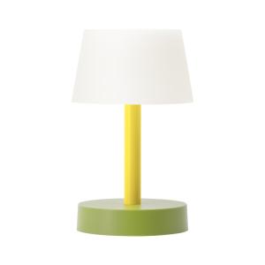 Lampe de table en métal jaune et vert H22cm