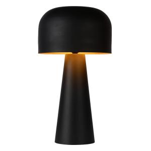 Lampe de table en métal, lampe champignon, 45cm, noir