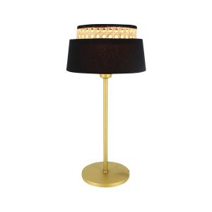 Lampe de table en métal noir et doré h41cm