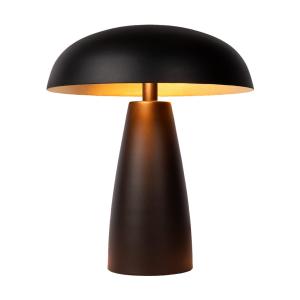 Lampe de table en métal, noir et or, 30 cm de hauteur