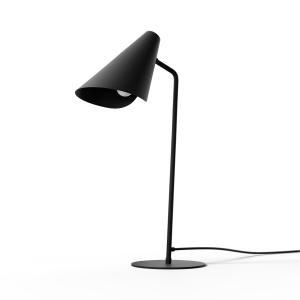 Lampe de table en métal noir sablé