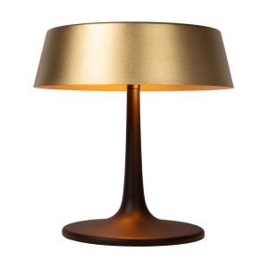Lampe de table en métal, or et noir