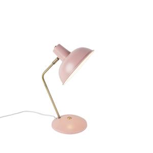 Lampe de table en métal rose