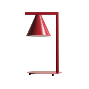 Lampe de table en métal rouge