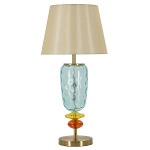Lampe de table en métal, verre et tissu multicolore (Ø 35 x…