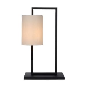 Lampe de table en noir et en surhmonge blanche H61cm en mét…