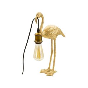 Lampe de table en résine doré flamant rose 25x11,5x39,5 cm