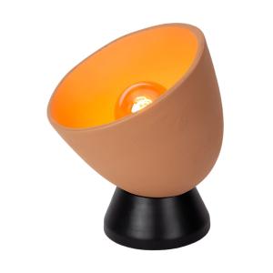 Lampe de table en terracotta avec pied noir Ø25x26 cm