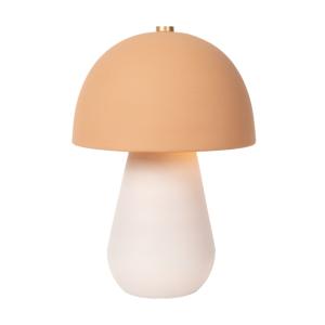Lampe de table en terracotta en blanc et marron