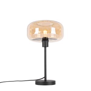 Lampe de table en verre beige