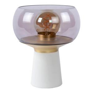 Lampe De Table  en verre blanc 28 cm