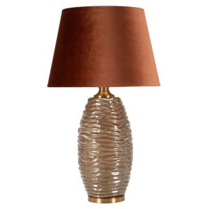 Lampe de table en verre marron ø 45,5x79 cm