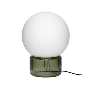 Lampe de table en verre opale et vert