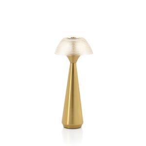 Lampe de table Fer et Laiton 12x12x28cm