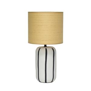 Lampe de table intérieur céramique blanche, abat-jour effet…