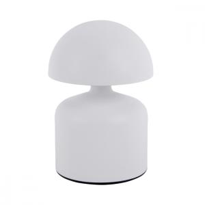 Lampe de table led nomade h15cm métal blanc