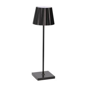 Lampe de table LED portable et réglable en métal noir